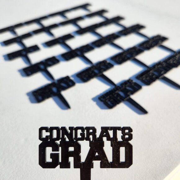24 Congrats Grad Graduation Cupcake Cake Toppers Picks New Party Supplies DIY Ba - Picture 7 of 7